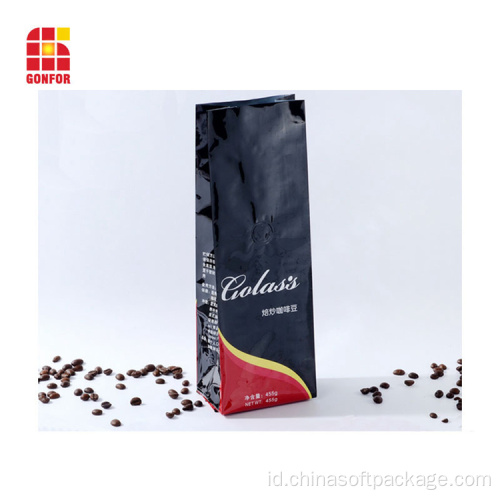 Tas kopi 250g cetak kustom dengan katup udara